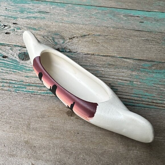 VTG Navajo Pottery Canoe‎ Boat Ceramic Figurine Native American Signed 9" - Picture 7 of 11